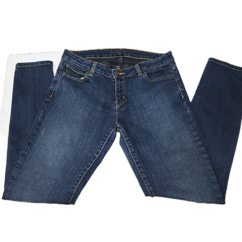 Michael Kors Womens Skinny Jeans Dark Wash Blue Denim QF59173004 Size 6